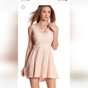 Guess Marciano pink lace dress